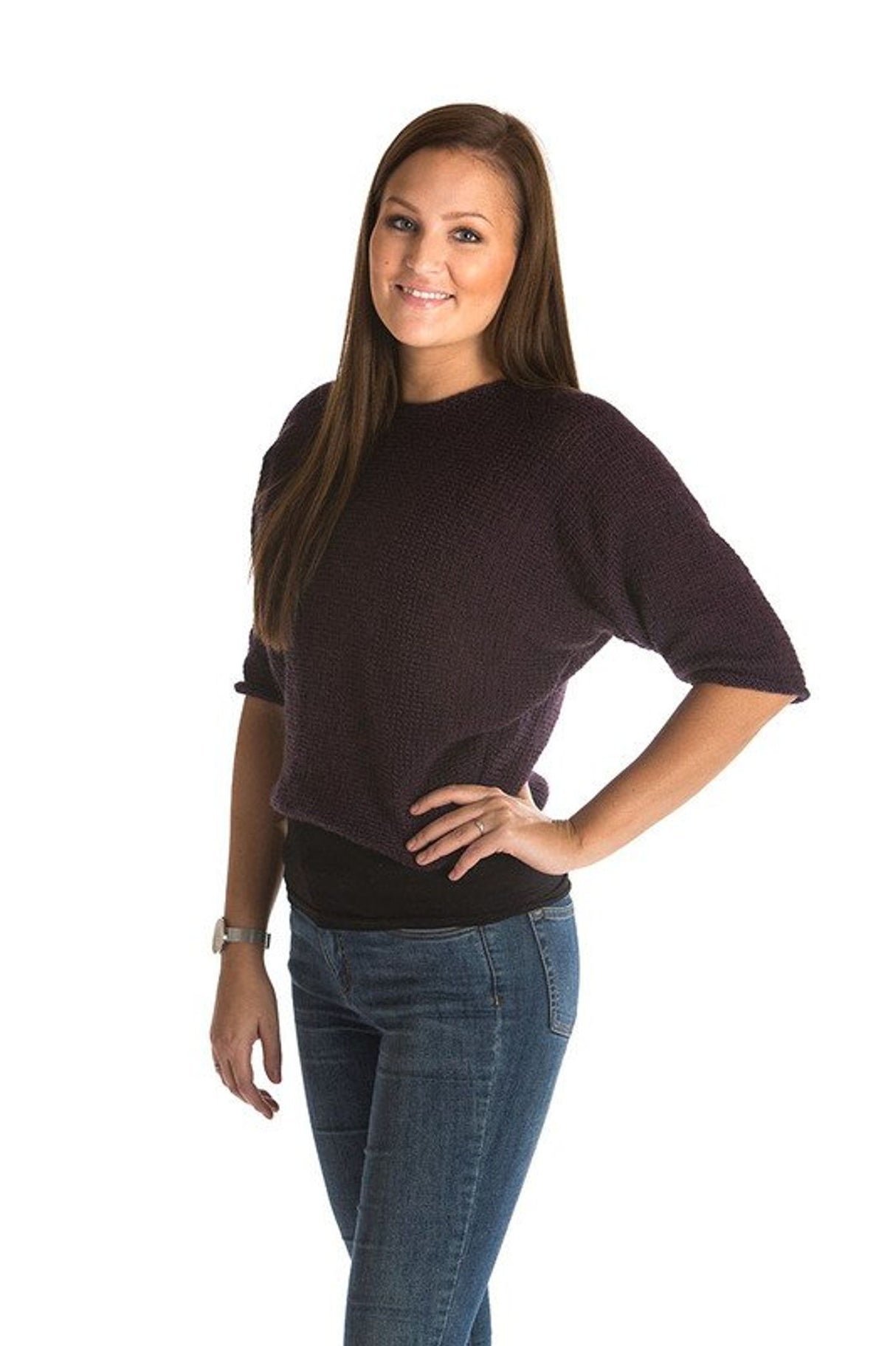 Blouse knitted across