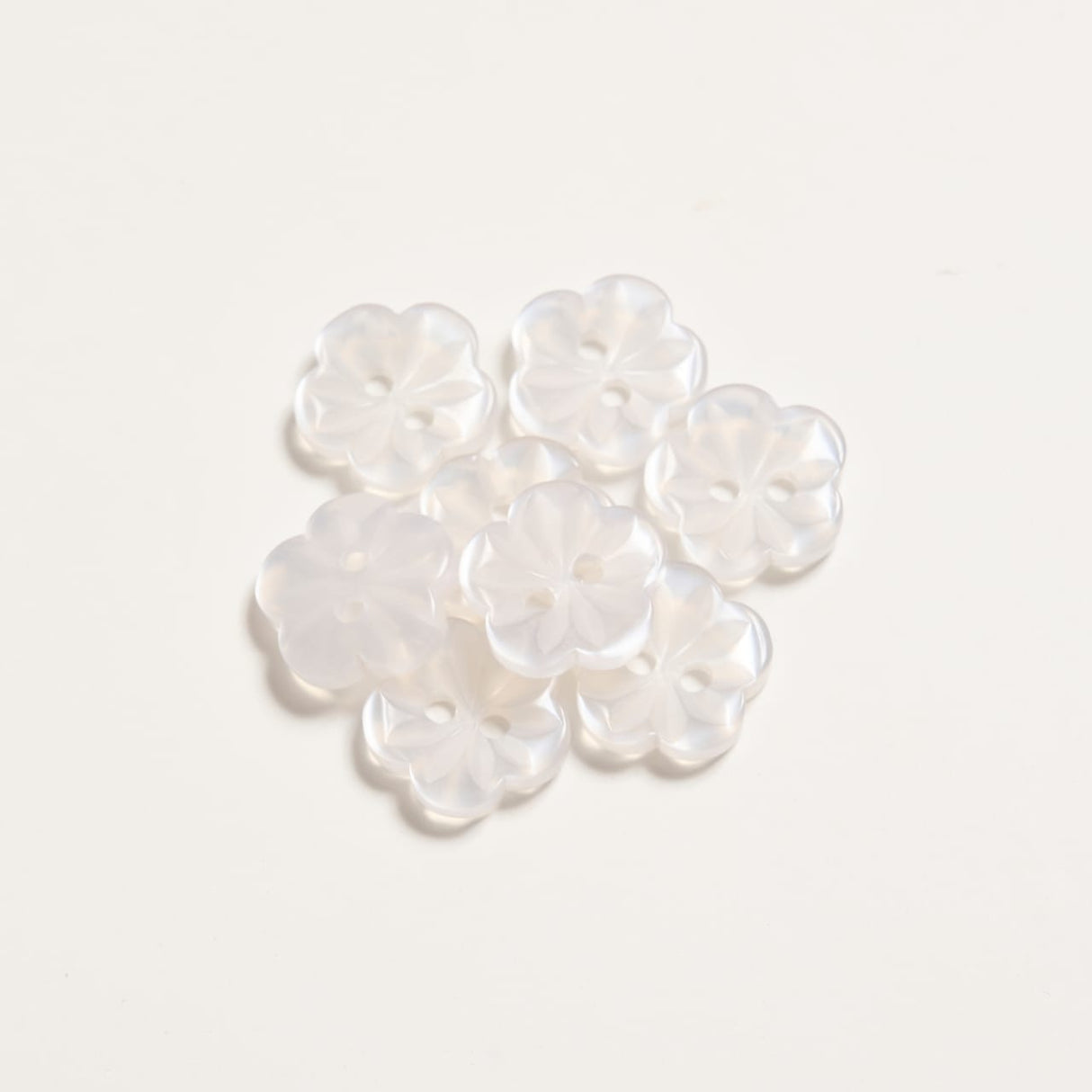 Mayflower Create Buttons - Clear Flower (8 pcs.)