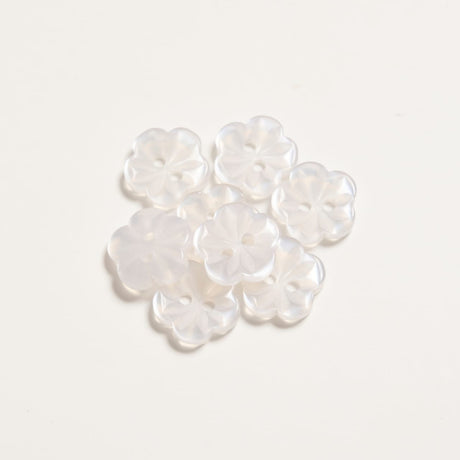 Mayflower Create Buttons - Clear Flower (8 pcs.)