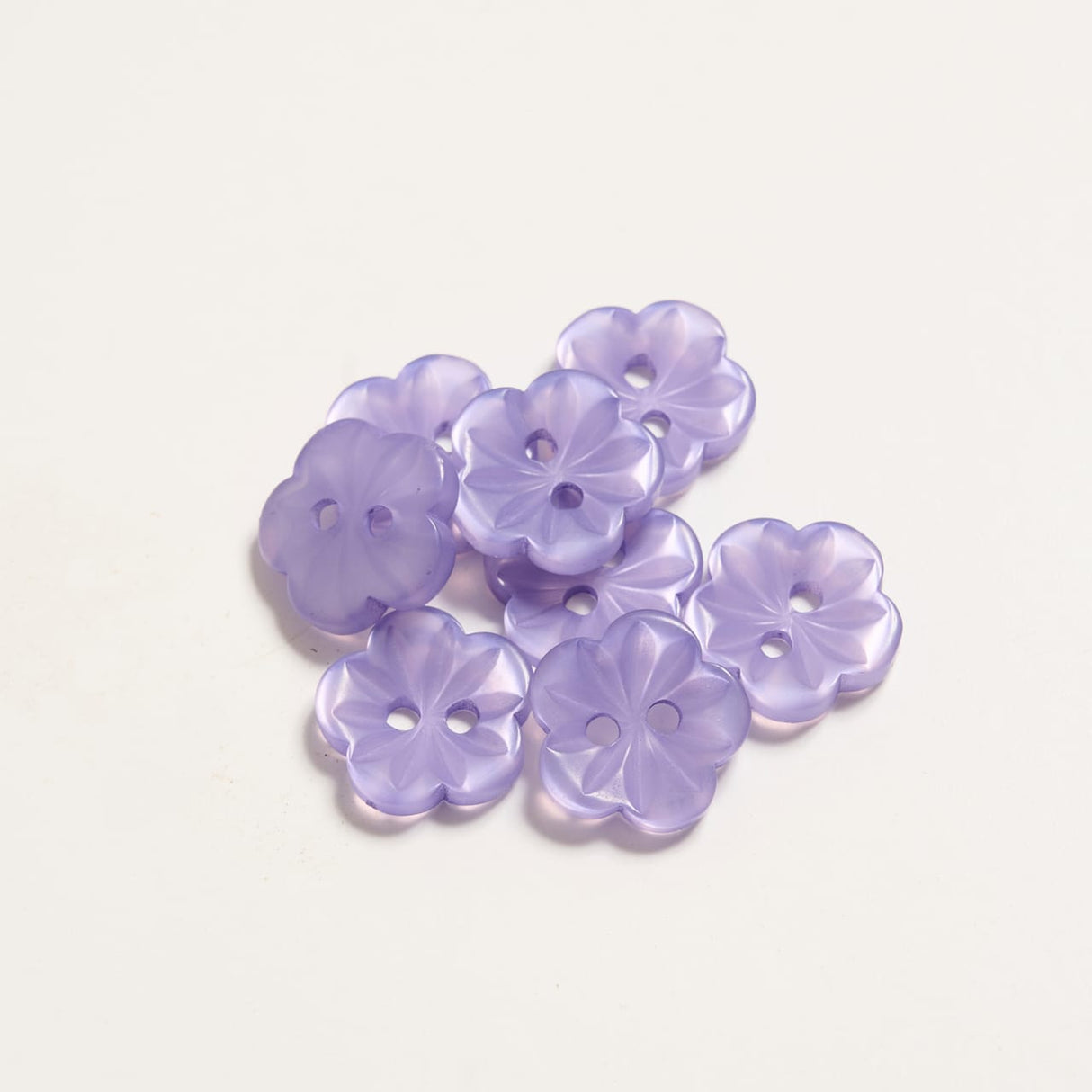 Mayflower Create Buttons - Clear Flower (8 pcs.)