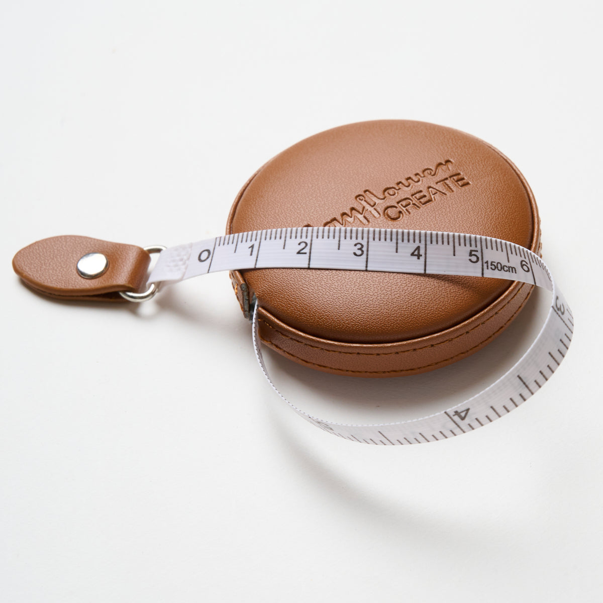 Mayflower Create Measuring Tape Round in PU-Leather 150cm Cognac