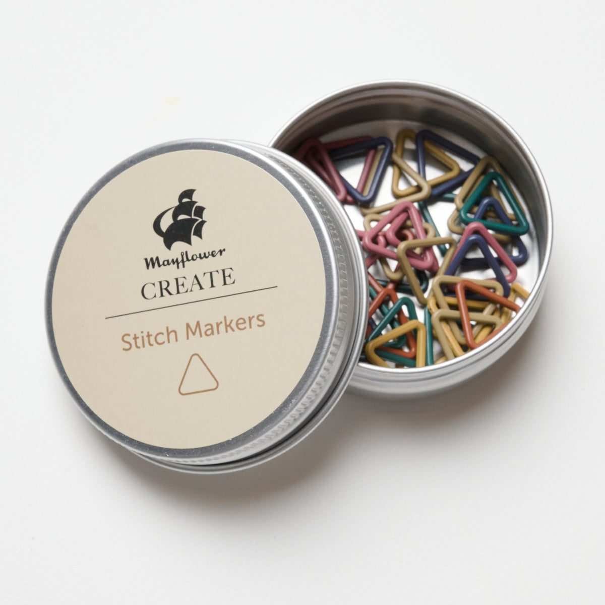 Mayflower Create Stitch markers mix Metal Triangular 42 pcs. - Mix 2