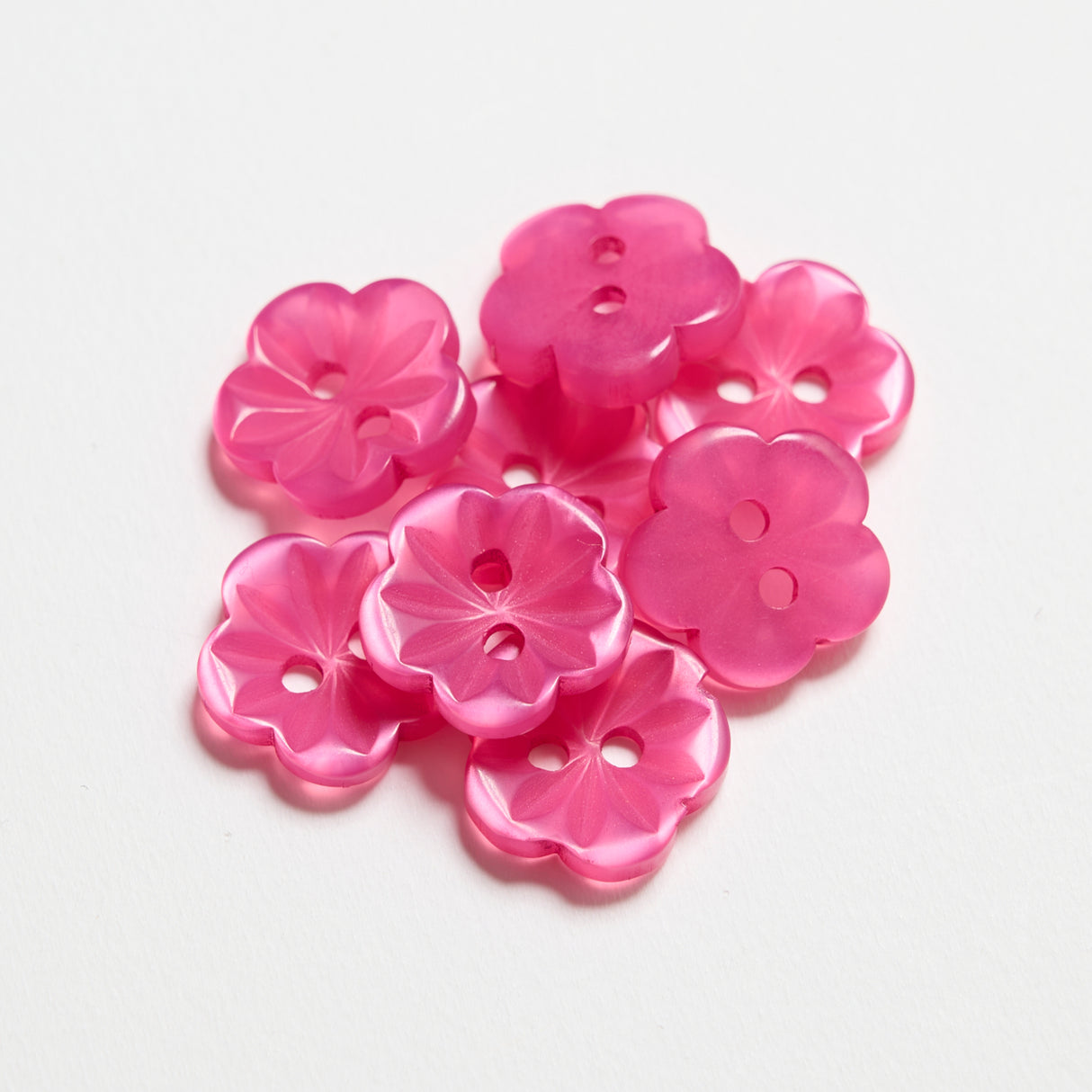 Mayflower Create Buttons - Clear Flower (8 pcs.)