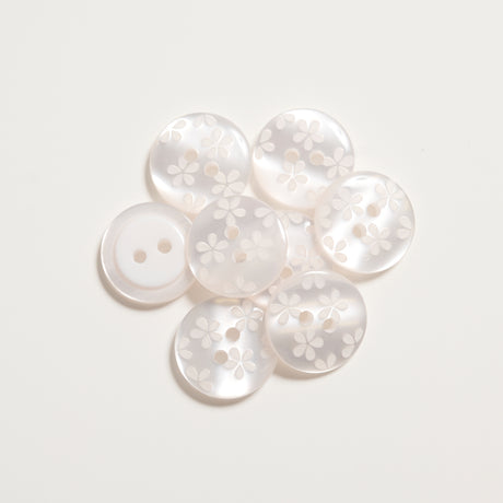 Mayflower Create Buttons - 2-Hole With Flower (8 pcs.)