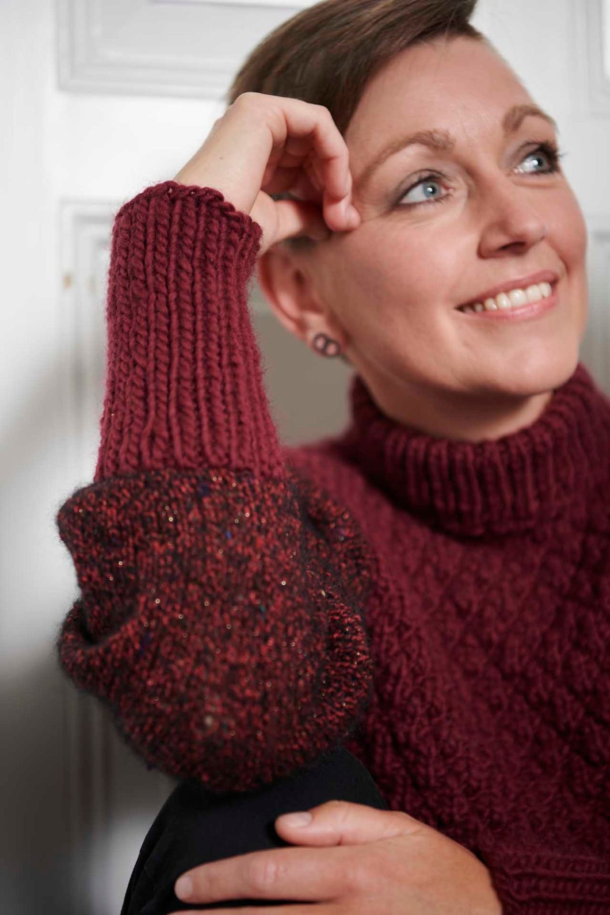 FR1 - Sweater with texture and Casablanca sleeves