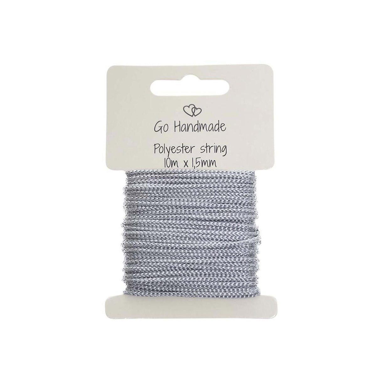 Go Handmade Polyester string 10m x 1.5mm Gray