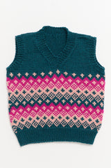 Boy's vest in fair isle pattern