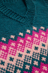 Boy's vest in fair isle pattern