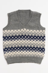 Boy's vest in fair isle pattern