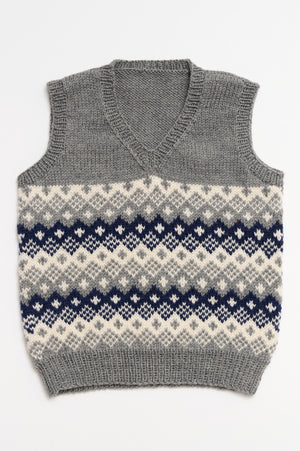 Boy's vest in fair isle pattern