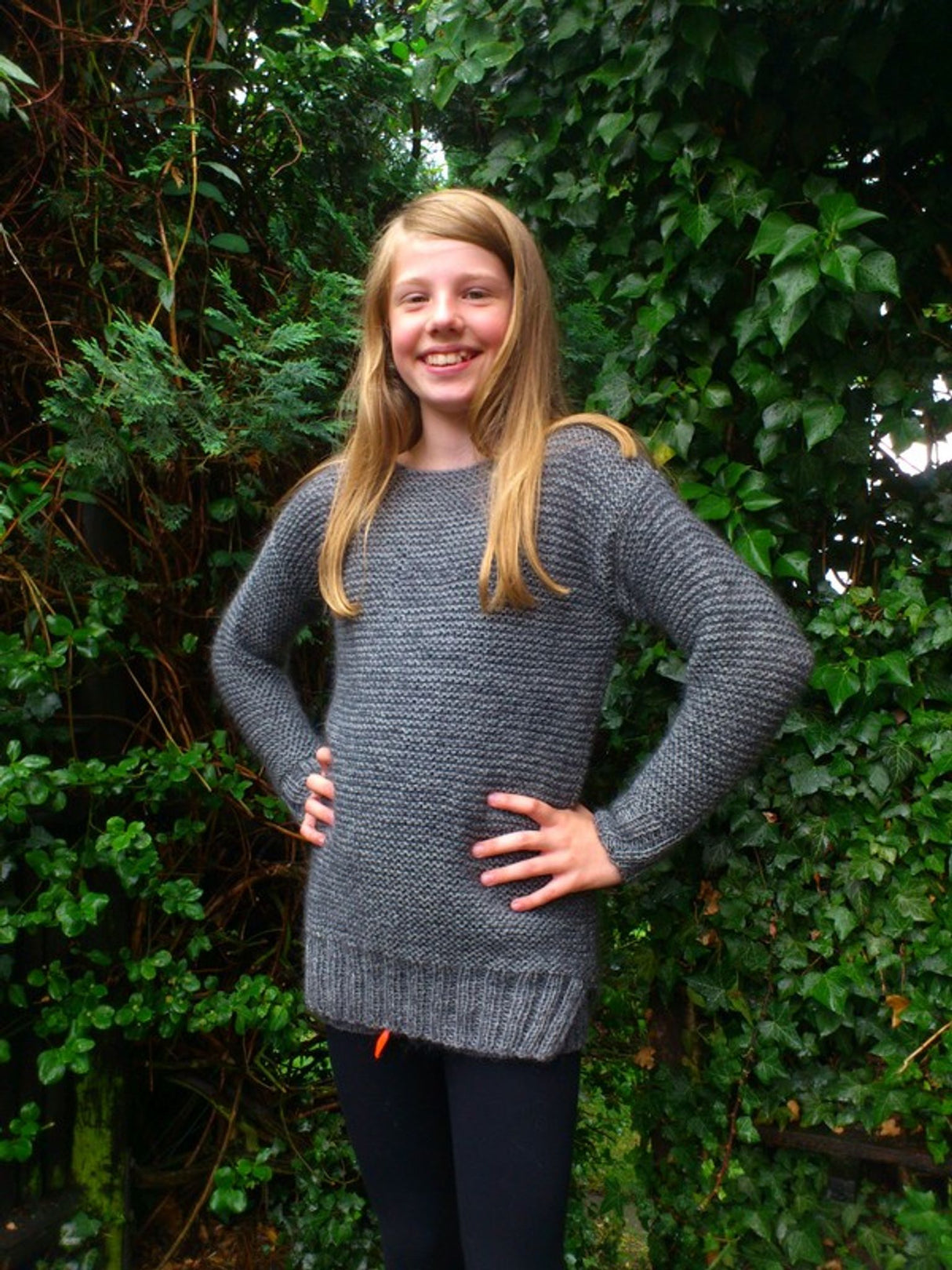 Sweater in garter stitch