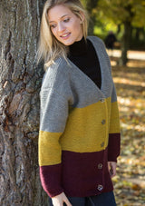 Blokstribet cardigan