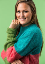 Tri-color sweater