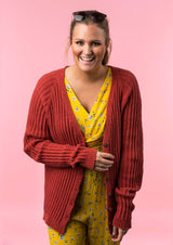 Cardigan with v-neck and buttons 