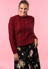 Eyelet pattern sweater 