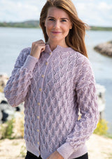 Cardigan with lace pattern 