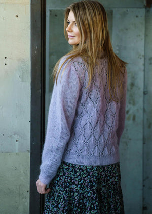 Cardigan with eyelet pattern 