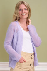 Cardigan with eyelet pattern 