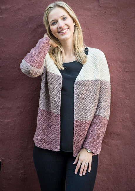 3-Farvet cardigan