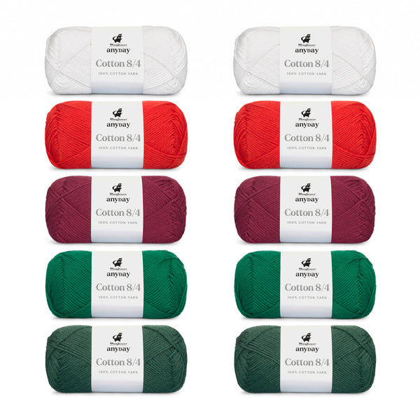 ANYDAY Cotton 8/4 Colorbag 10-pak 
