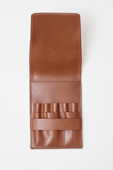 Leather tui crochet cognac