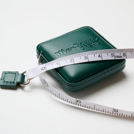 Mayflower Create Measuring Tape Square in PU Leather 150cm Dark Green 