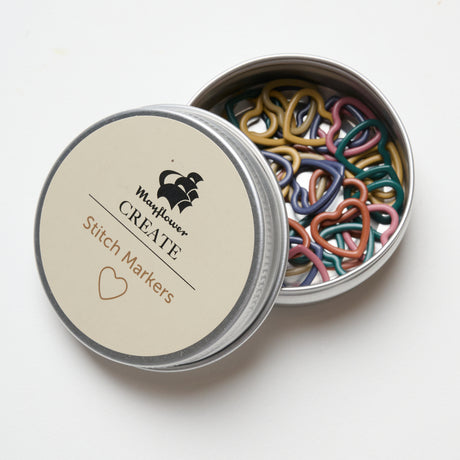 Mayflower Create Stitch Markers Metal Heart-Shaped 42 pcs. - Mix 2