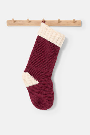 Bach's crocheted Christmas sock