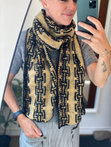 FR78 - scarf in weaving knit with anchor chain