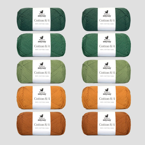 ANYDAY Cotton 8/4 Colorbag 10-pack