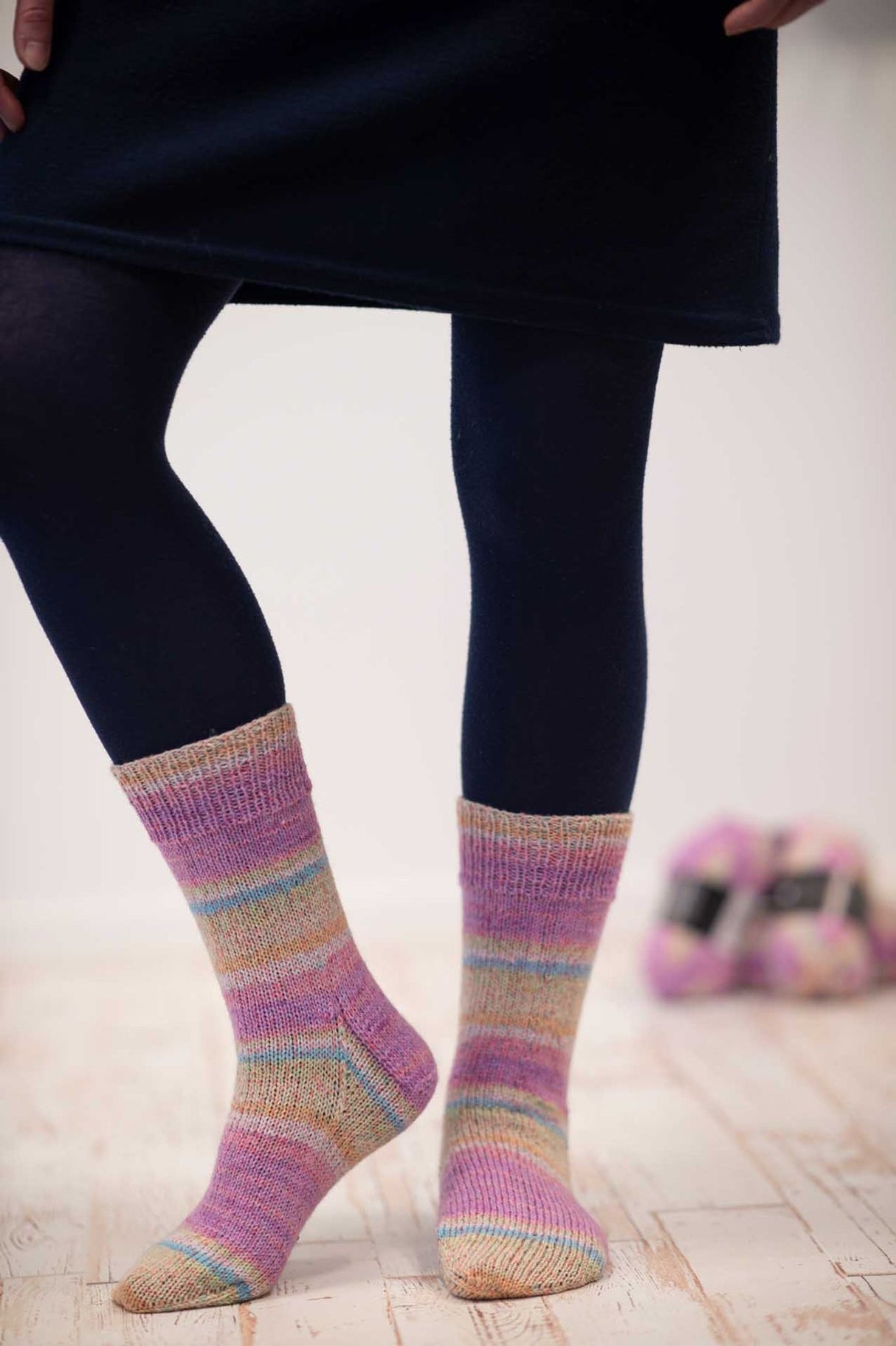 Simple socks in Honeybee Print