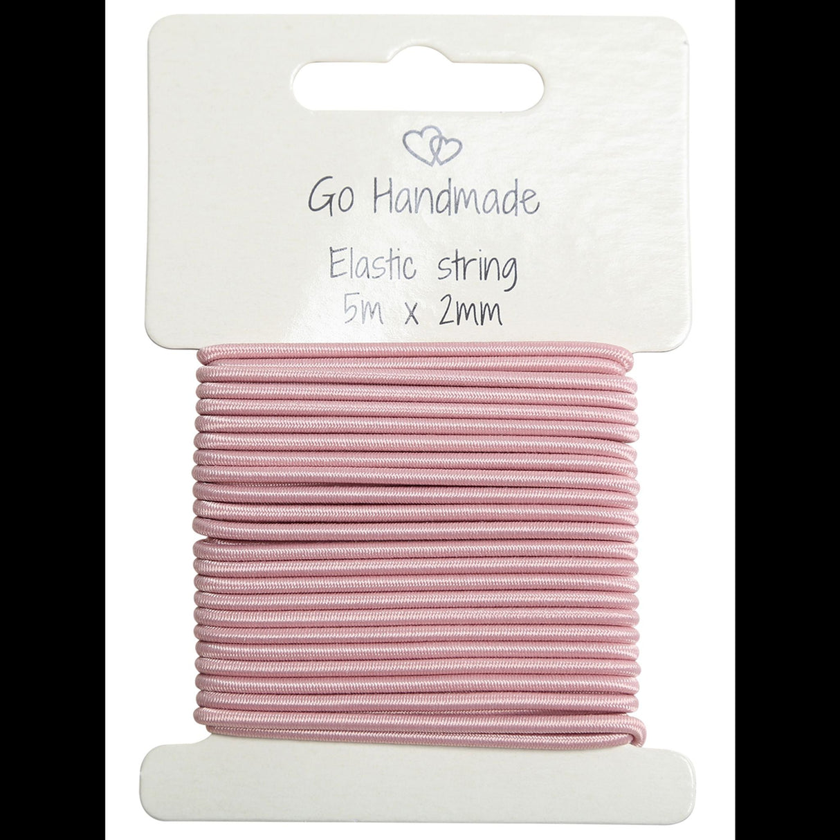 Go Handmade Elastic cord 5m x 2mm Vintage Rose 