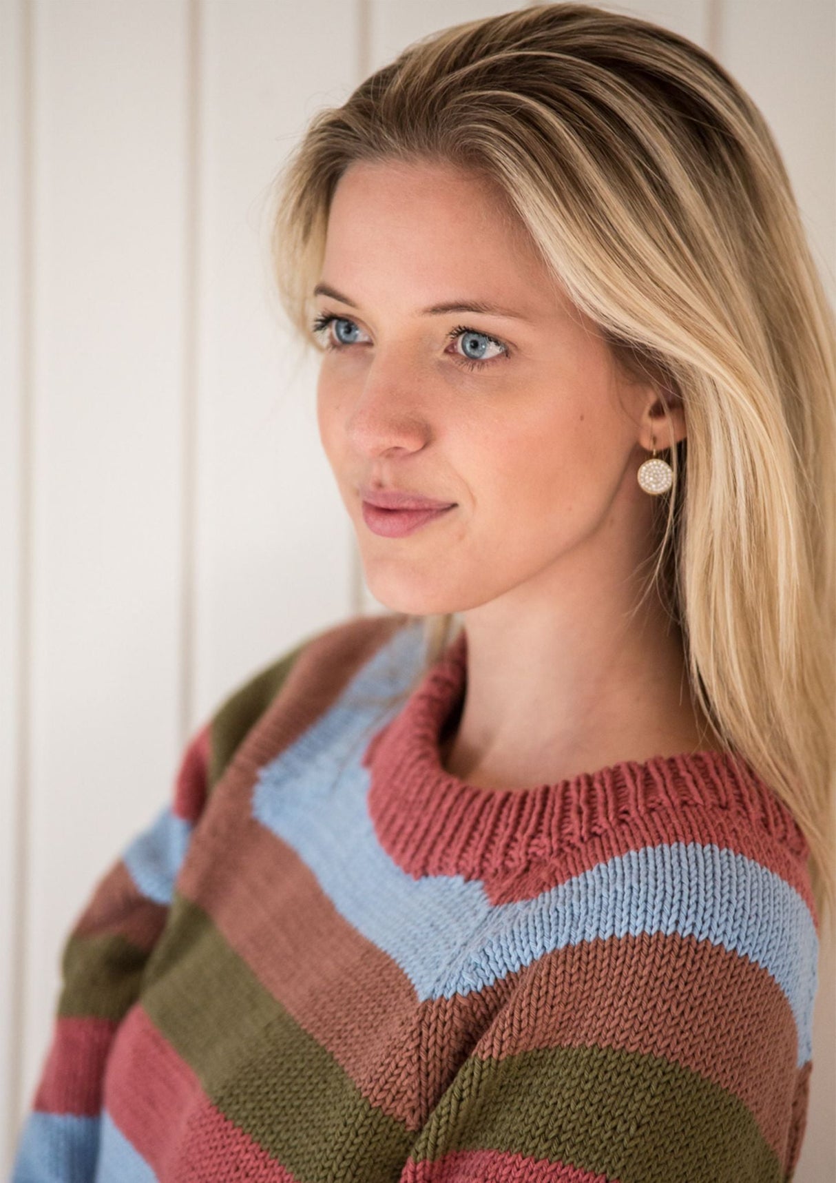 Striped blouse with 3/4 sleeves