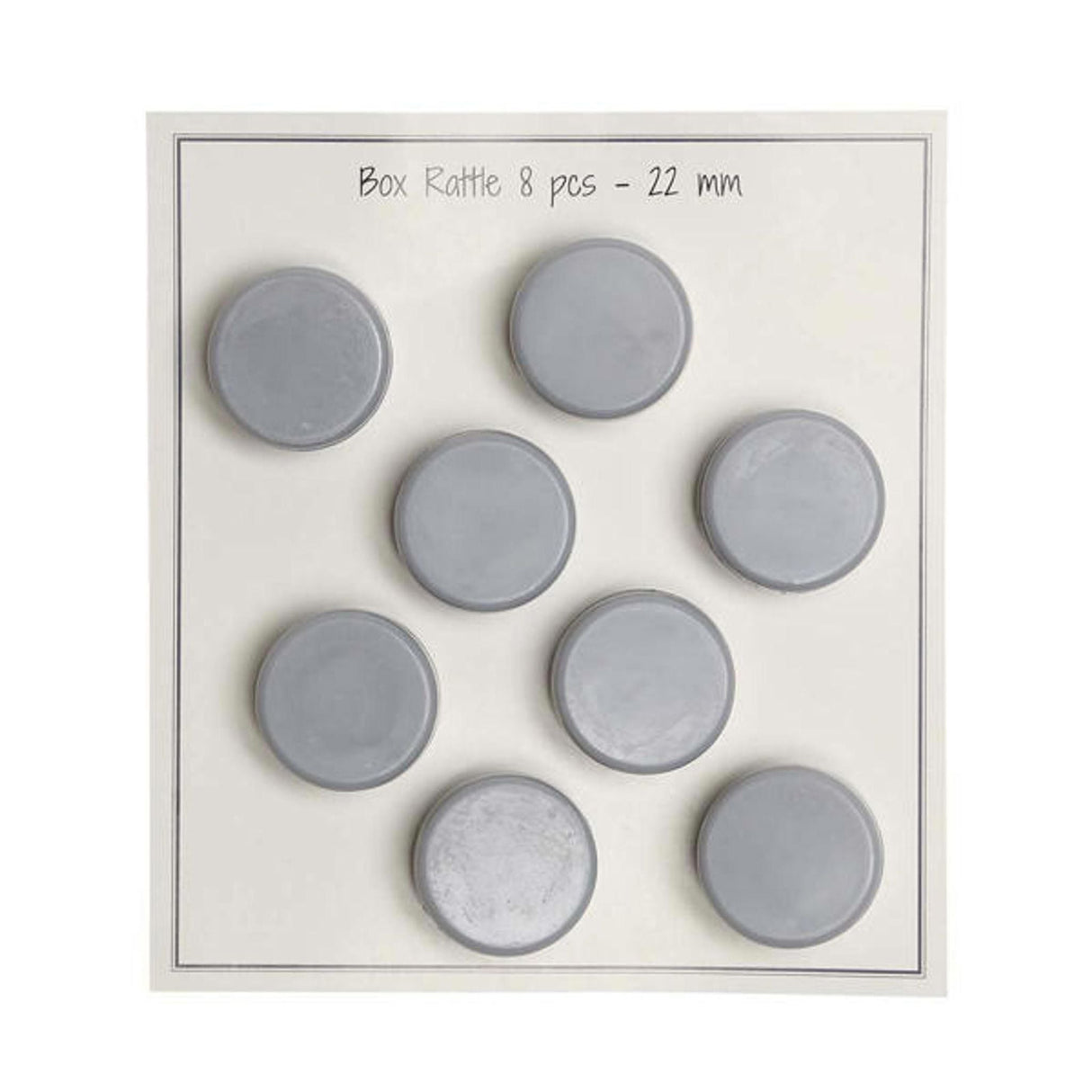 Go Handmade Rattle Boxes 22mm 8 pcs. Gray 