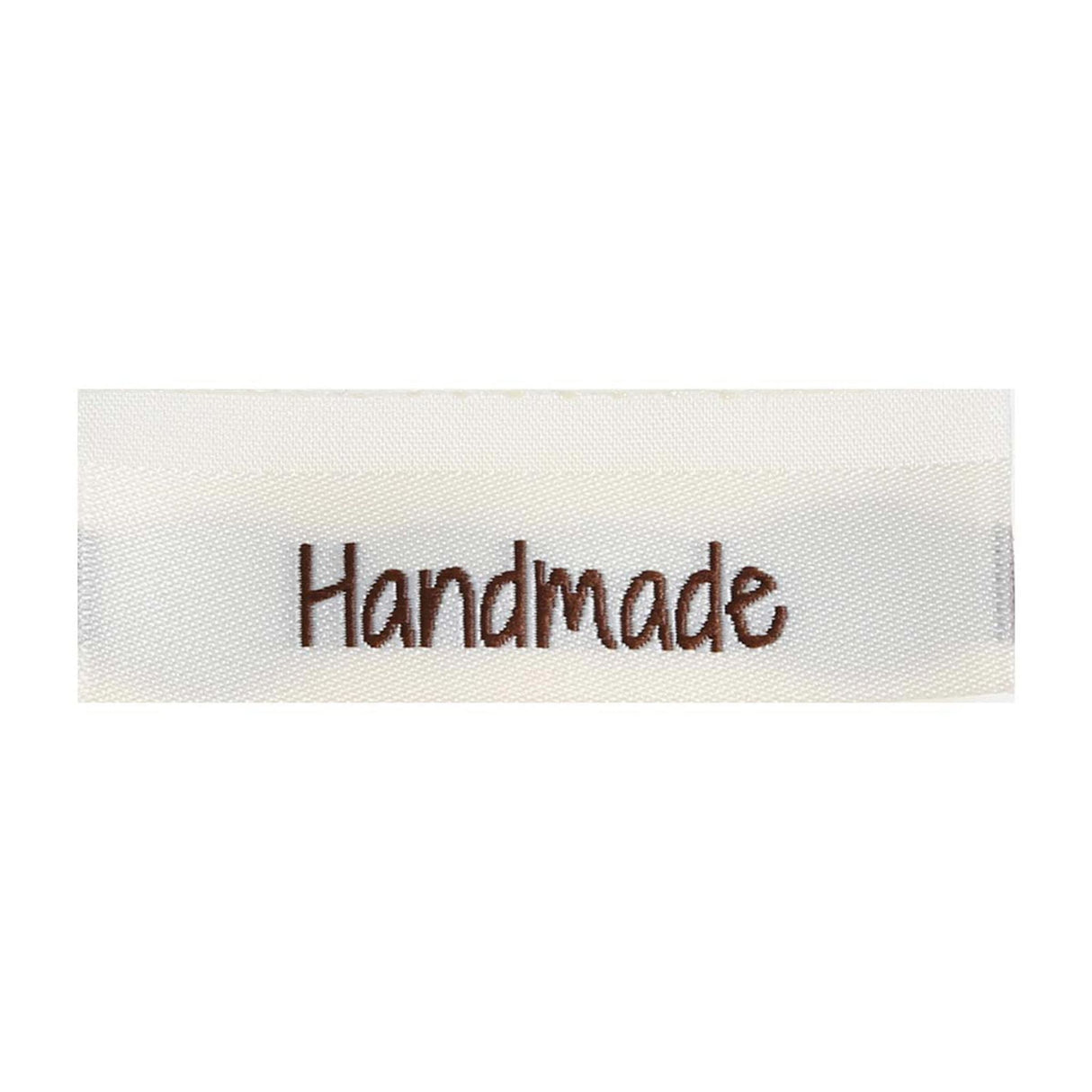 Go Handmade Vævede Labels Dobbeltsidet 50 x 11,5mm "Handmade" 10 stk.