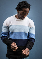 Men's sweater with wide stripes